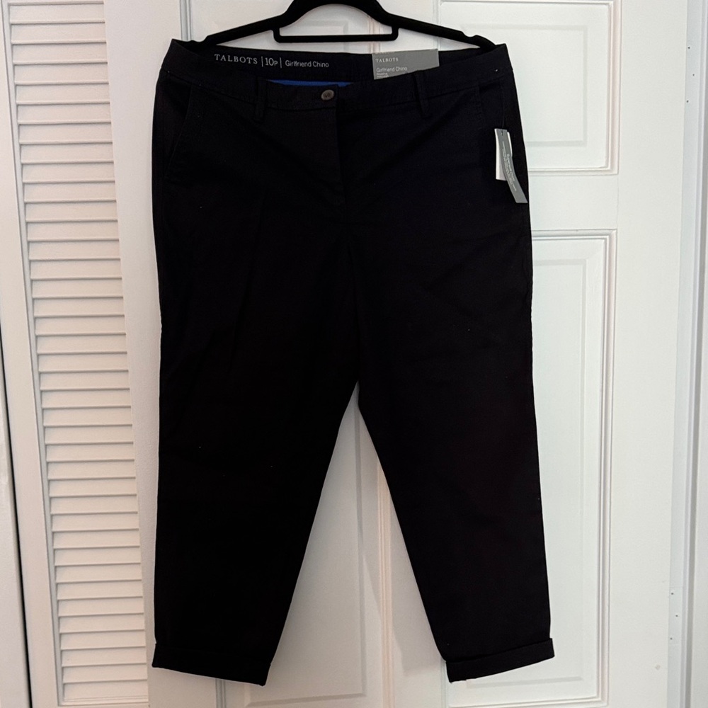 Talbots Classic Black Cropped Trousers
